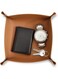 LEART Valet Tray - Small &amp; Compact Catchall Tray   Desk, Bedside, Home Entrance Entryway Organizer   Valet Tray for Keys, Coins, Stationary, Jewellery (Caramel)