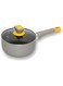 Non-Stick Saucepans with Glass Lids, Flat Base Sauce Pan, Tea Pan, Milk Pan, Tapeli Patila, Sauce Pot Cookware with Lids Sauce Pan 18 cm diameter with Lid 1.5 L capacity (Aluminium, Non-stick)