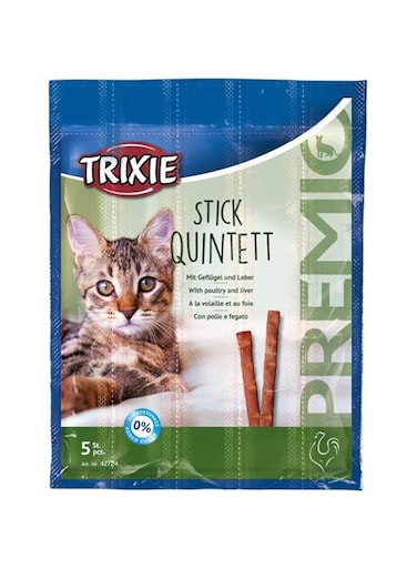 Trixie Premio Stick Quintett Poultry &amp; Liver Cat Treats - 5X5G