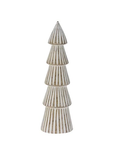 Homesmiths Xmas Tree Wood White 20cm