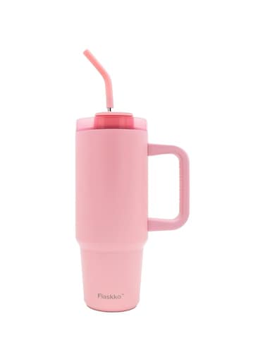 Flaskko Insulated Sports Water Bottle - Stainless Steel Thermos, Leakproof Flask, Double-Walled, BPA-Free - Men, Women in &amp; Kids - School, Office &amp; Gym&hellip; (Flamingo - Venture, 40oz / 1200ml)