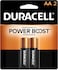 Duracell - AA 1.5V Alkaline LR6 / MN1500 Batteries 50% Extra Life Long Power - Pack of 2-10 Years Shelf Life