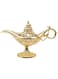 Azonee Vintage Legend Aladdin Magic Genie Lamp, Metal Carved Wishing Light for Home Wedding Party Tabletop Decoration Delicate Gift, Small Gold