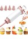 Decorating Gun, Cupcake Icing Piping Kit, Cake Decorating Kit with 5 Piping Tips, Cupcake Injector/Decorating Icing Set