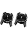 Solar Power 360 Rotating Display Stand Turn Table Plate For Phone Watch Jewelry With LED Light(Black, 2 Pcs)