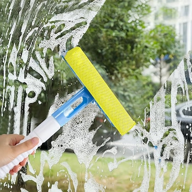 Glass Window Wiper With Spray And Sponge Car Windshield Cleaner