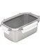 Royalford 1000ml Stainless Steel Lunch Box RF12172 Rectangle Tiffin with Polymer Lid, 4 Side Locks Food-Grade, BPA-Free, Airtight and Leakproof Containers for Kids and Adults