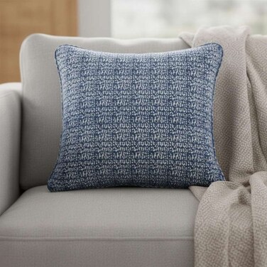 Home Heritage Textured Cushion Indigo 50x50cm