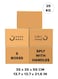 5-Pack Storage Boxes With Handles Carton Cardboard Box For Moving And Packing And Shipping 100% Recyclable - 55 x 35 x 35 cm Brown, Capacity-25 Kg