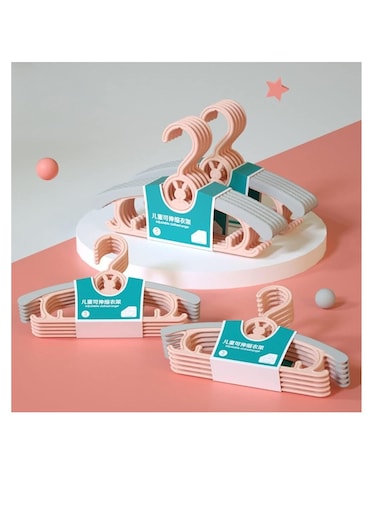 Extendable Baby Hangers, Baby Clothes Hangers, Adjustable Infant and Toddler Hangers, Non-Slip Children Coat Hanger Infant Pant Hanger Children Clothes Hangers, 20PCS (Pink)