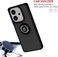 Oppo A40 Case/Oppo A3X Case/Oppo A3 Case Flexible Silicone Case, Camera Protection Thin Translucent Shockproof Matte Back Cover with 360 rotational Magnetic Ring Holder (Black)