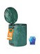IS MUHE 72 Gallons Reusable Yard Waste Bags with Lid Extra Large Lawn Leaf Bags Heavy Duty with Handles Garden Waste Bags Container for Clean Up Outdoor Debris Leaves Grass Clippings (1PC)