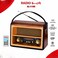 Vintage Style Portable Radio with Bluetooth, USB, DSP Tuning &amp; Rechargeable Battery Speaker