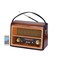 Vintage Style Portable Radio with Bluetooth, USB, DSP Tuning &amp; Rechargeable Battery Speaker