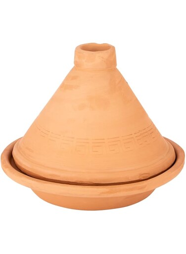 AKDC Round Bowl 30Cm X 30Cm X 6Cm Orange/Natural Clay