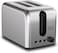 BLACK+DECKER Toaster, 2-Slice, 1050W, Stainless Steel, Dual-Side Heating, 6 Browning Levels, Defrost, Reheat, Cancel Functions, Wide 36mm Slots, Removable Crumb Tray, Sleek Design