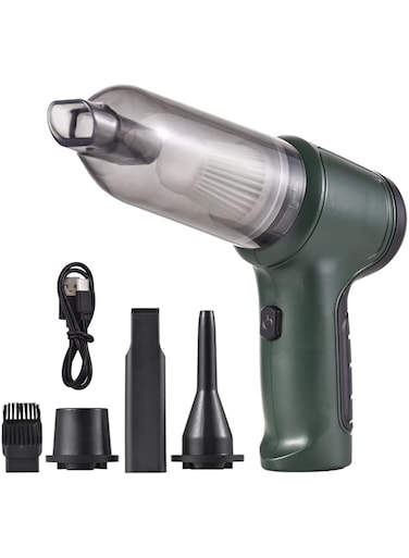 Morelian Handheld Car Vacuum Strong Suction Cordless Cleaner Portable USB Rechargeable Mini Wireless Air Duster &amp; Hand Pump With 9000Pa for Pet Hair Dust Gravel Cleaning Home Office