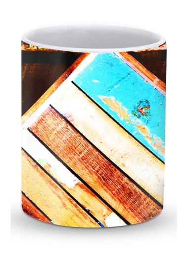 Premium Wooden Pier Designer Mug Multicolour