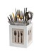 Sunlink Wooden Utensils Holder Cutlery Kitchen Flatware Cutlery Storage Box Flatware Caddy Spoons Forks Knifes Chopsticks Organizer Rack Tableware
