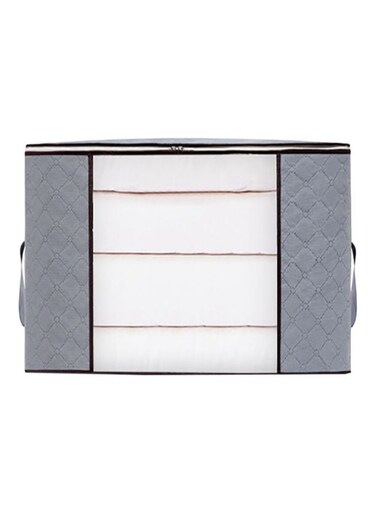 Clothing Storage Bag Grey/Clear/Black 60x35x40cm