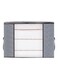 Clothing Storage Bag Grey/Clear/Black 60x35x40cm