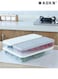 Fridge Storage Container for Food, Set of 3(1 pcs 2500ml, 2 pcs 1200ml), Transparent Plastic Storage Box with Lid, Fridge Organizer Set, Freezer Container for Storing Fish, Vegetable