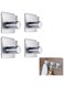 KASTWAVE 4 PCs Stainless Steel Nail Free Hooks, for Hanging Towels, Robes, Coats, Keys, Calendars, Adhesive Hooks Heavy Duty Wall Hooks Utility Hooks, Anti-Skid Heavy Duty Wall Hooks, Silver
