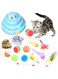 TAME Roller 3-Level Turntable Cat Toys, 14 Pieces