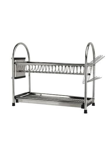 Stainless Steel Dish Rack Silver 57x27x40cm