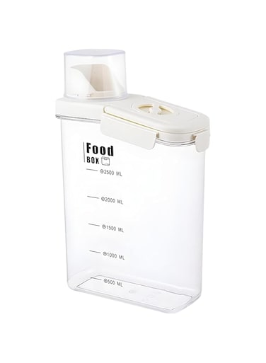 Rice Storage Container, Rice Dispenser Storage Containers, Rice Storage Bin, Clear Kitchen Pantry Food Storage Container, Dry Food Dispenser, Plastic Rice Cereal Flour Holder, Airtight Food Storage
