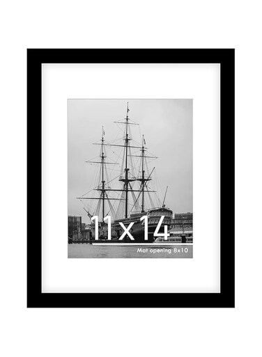 Joyzzz Picture Frame, 11x14 Compact Mirror with Mat, Photo Frame with Sturdy Solid Wood, Exquisite Independent Packaging, Led Lighted Travel Mirror for Wall Mounting Display, or Photo Frames