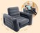 Inflatable1 Seater Pull Out Sofa Bed Compact &amp; Versatile 17.78x33.2x36.83 cm Grey Couch for Indoor and Outdoor Use