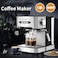Espresso Coffee Machine With Milk Frother And Steamer with Pump Pressure Espresso Machine, Espresso Maker For Home Barista Or Office Latte Cappuccino Machine 1.6L 800W