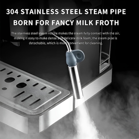 Espresso Coffee Machine With Milk Frother And Steamer with Pump Pressure Espresso Machine, Espresso Maker For Home Barista Or Office Latte Cappuccino Machine 1.6L 800W