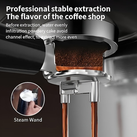 Espresso Coffee Machine With Milk Frother And Steamer with Pump Pressure Espresso Machine, Espresso Maker For Home Barista Or Office Latte Cappuccino Machine 1.6L 800W