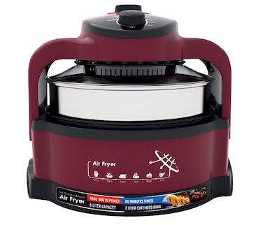 6 in 1 Heavy Duty Air Fryer with 7L Capacity 60 Mins Timer and 1000W, Air Fryer with Triple Cooking Technology  for Fry, Bake, Roast, Stew, Grill and BBQ