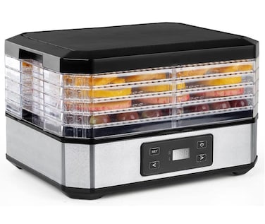 5 Layer Food Dehydrator Machine, 2kg Capacity, Fast Drying with Double Layer Outer Shell, Adjustable Temperature Control for Fruits, Vegetables, Meat, Herbs &ndash; Durable &amp; Energy Efficient