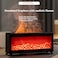 Fireplace Humidifier with Realistic Flame Effect - Wooden Box Design, Cool Mist Aroma Diffuser, Ultra-Quiet, LED Fireplace Humidifier for Home &amp; Office