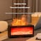 Fireplace Humidifier with Realistic Flame Effect - Wooden Box Design, Cool Mist Aroma Diffuser, Ultra-Quiet, LED Fireplace Humidifier for Home &amp; Office