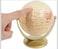 Mini Vintage World Globe with Wooden Stand &ndash; Educational Desktop Globe for Kids &amp; Adults, Home &amp; Office Decor, Geography Learning Globe