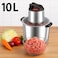 Nicsware 10L Heavy Duty 2000W Food Chopper &amp; Electric Meat Grinder &ndash;Stainless Steel Bowl, 2-Speed Mincer &amp; Food Processor for Meat, Vegetables, Onion &amp; Garlic &ndash; Powerful Kitchen Appliance