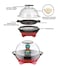 Electric Popcorn Maker, Electric Hot Oil Popper Machine with Stirring Rod Nonstick with Built-in Reversible Serving, Cool Touch Handles, Perfect for Home Parties &amp; Kids