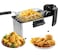 Deep Fryer with 5 Temperature Control, 3L Capacity, Stainless Steel Electric Fryer for Home Cooking, Adjustable Thermostat, and Detachable Basket