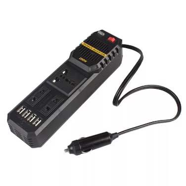 200W Car Power Inverter With 4 USB Port DC 12V to AC 220V, Car Power Inverter with 4 USB Port Cigarette Lighter