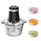 Electric Food Chopper Meat Processor Vegetable Onion Grinder Chopping Machine 1.2L Glass Bowl, 2 Speed Setting, Detachable Stainless Steel