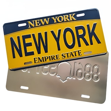 New York Empire State Vintage License Plate - Iconic Home Decor Metal Sign, Decorative Car Front License Plate, Vanity Tag