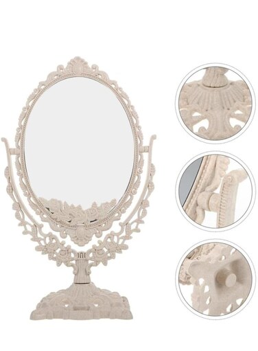 Desktop Vanity Mirror with Adjustable Stand 360&deg; Rotating Tabletop Makeup Mirror,  Perfect for Home, Office, and Travel