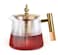 Traditional Arabic Glass Tea Pot &ndash; 750ml Heat-Resistant Stove-Top Safe Borosilicate Glass Infuser Kettle with Steel Handle and Elegant Arabic Design &ndash; Perfect for Tea, Coffee, and Gift