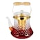 Traditional Arabic Glass Tea Pot &ndash; 1.2L Heat-Resistant Stove-Top Safe Borosilicate Glass Kettle with Steel Handle and Classic Arabic Design &ndash; Ideal for Tea, Coffee, and Gifting
