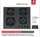 4 Burner Glass Gas Hob with Blue Flame Technology &amp; Flame Supervision Device FSD Cast Iron Heavy Duty Burners, Electric Ignition, Tempered Glass Cooktop Safe &amp; Durable